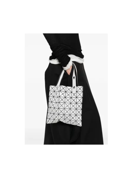 Shopperka Issey Miyake skórzana szara