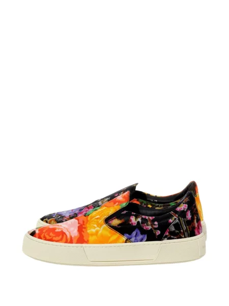Chiloți Balenciaga cu model floral cu imagine slip-on negru