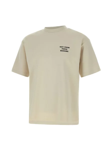 Drôle de Monsieur t-shirt Le T-Shirt Slogan z nadrukiem beżowy