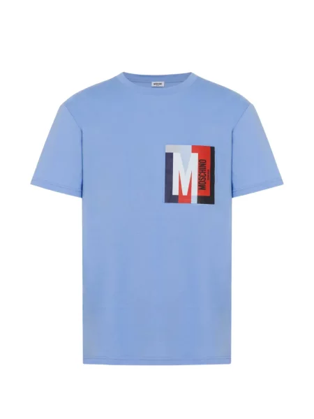 Tricou Moschino cu autograf albastru