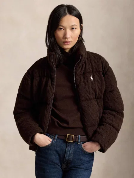 POLO RALPH LAUREN De lână geacă cu adaos de cașmir maro