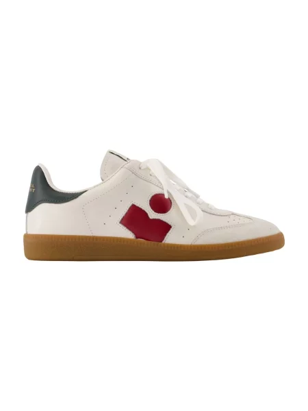 Sneakersy Isabel Marant skórzane beżowe