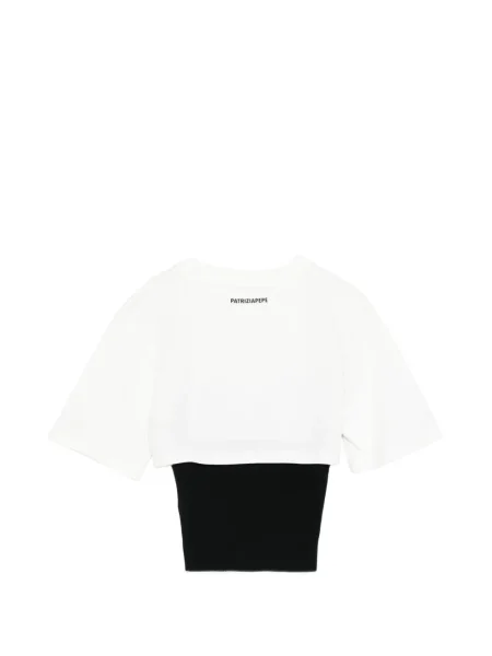 Tricou Patrizia Pepe scurt alb