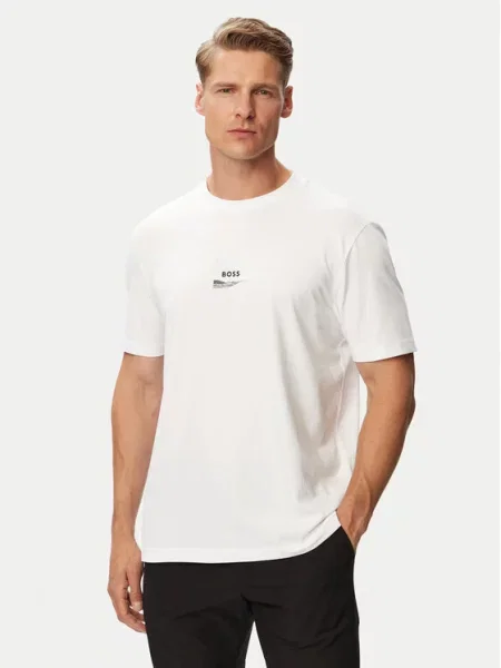 BOSS Tricou TS_Network Photo alb