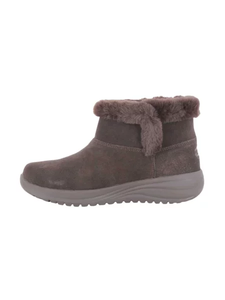 Botki Skechers zamszowe brązowe