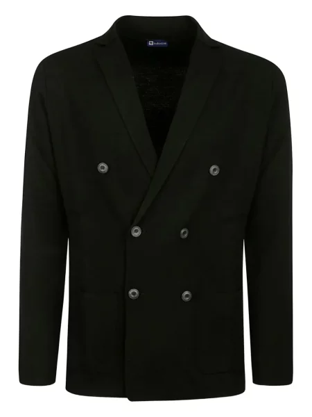 Marynarka Filippo De Laurentiis wełniana dwurzędowa czarna