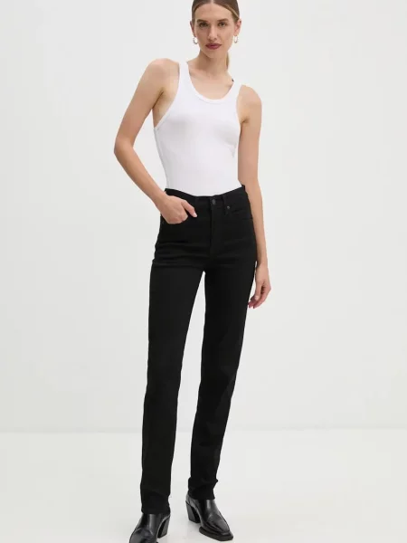 Levi's slim kavbojke HIGH RISE STRAIGHT črna