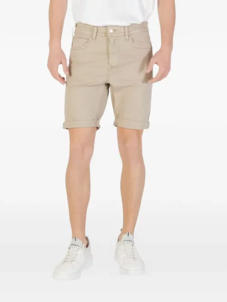 Pantaloni scurți Replay din țesătură twill