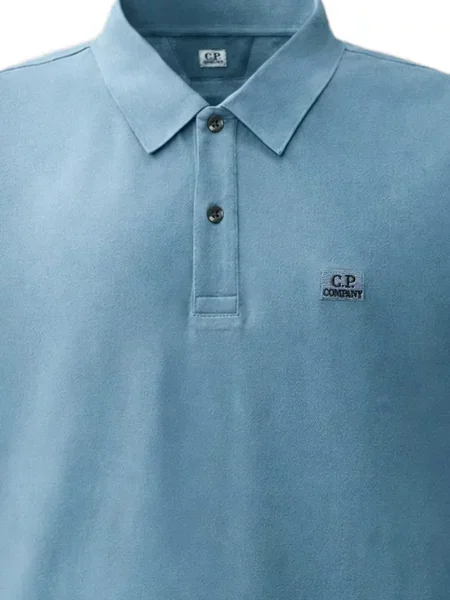 Разтягам къс поло тениска C.p. Company синьо