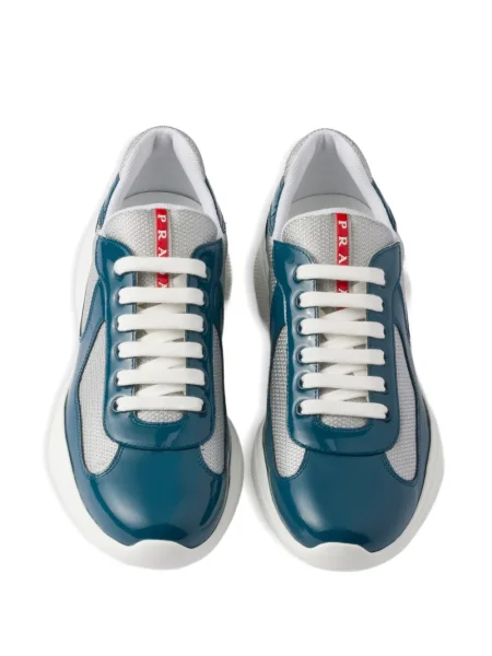 Sneakerși Prada din piele albastru
