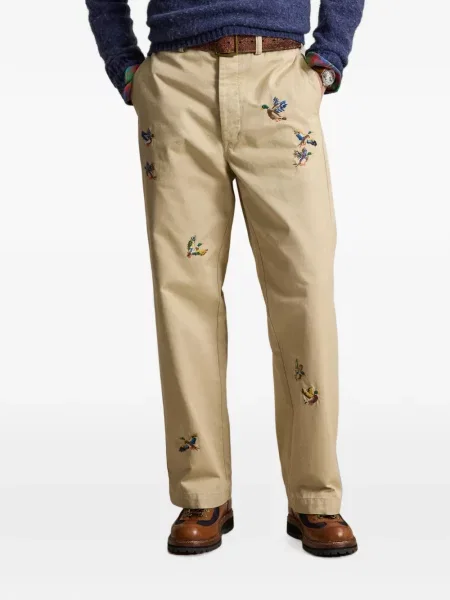 Kockás puplin pólóing Polo Ralph Lauren nyomtatás fehér