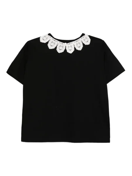Tricou Parlor din dantelă negru