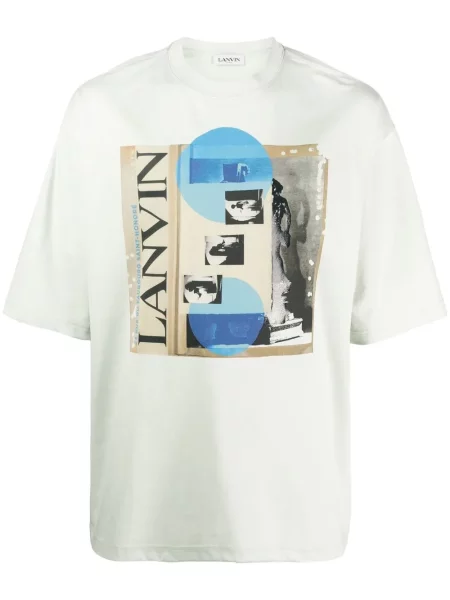 Tricou Lanvin cu imagine scurt verde