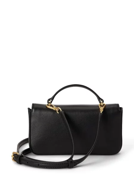 LAUREN RALPH LAUREN Ročna torba Temno rjava črna