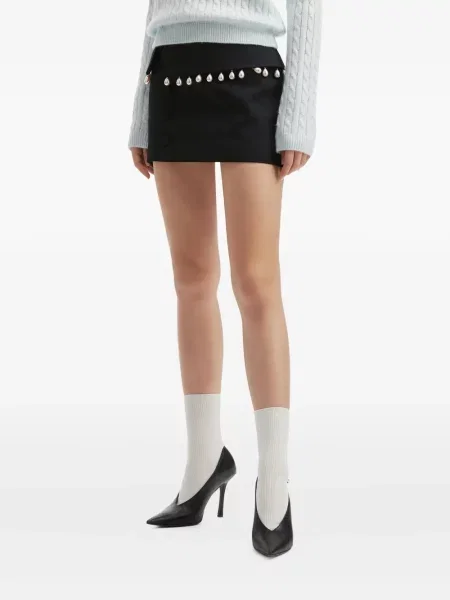 Mini suknja Kimhekim sa perlicama crna