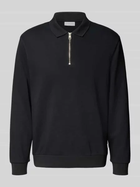 Koszulka polo o kroju relaxed fit z detalem z logo Lindbergh czarne