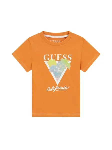 GUESS KIDS Tričko GUESS KIDS SS T-SHIRT T-SHIRT' oranžová