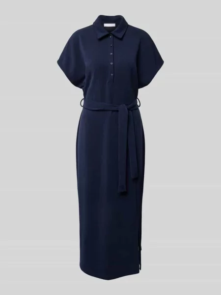 Sukienka midi z wiązanym Rich & Royal granatowa