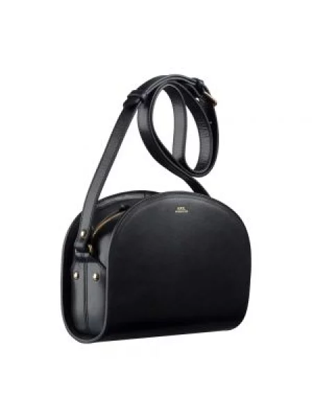 Torebka skórzana A.p.c. skórzana czarna