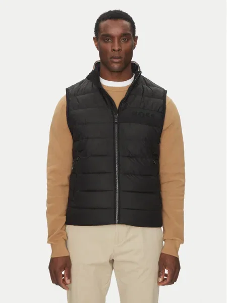 BOSS Vestă elegantă H-Cenito negru