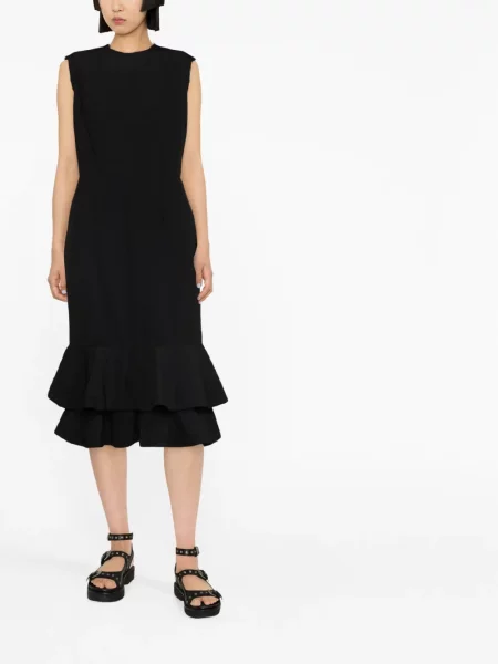 Kostiumas midi midi suknelė Comme Des Garçons be rankovių juoda