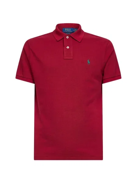 Tricou Polo Ralph Lauren cu broderie cu decolteu în V albastru