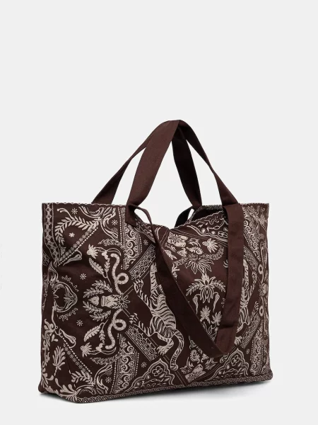 Medicine τσάντα shopper γυναικεία βαμβακεία καφέ
