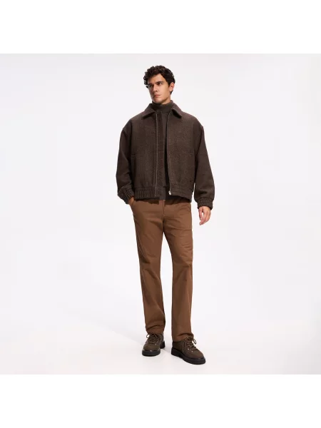 Reserved Kalhoty chino regular fit hnědá