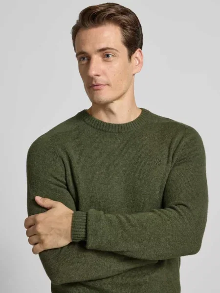 Sweter z dzianiny o kroju regular fit z czystej wełny Mcneal