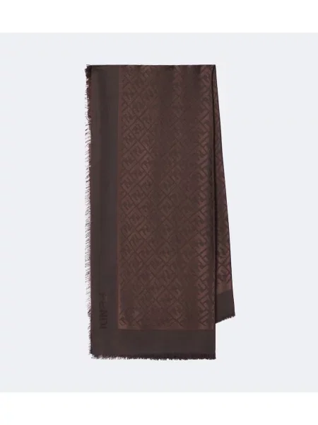 Fular Fendi de lână maro