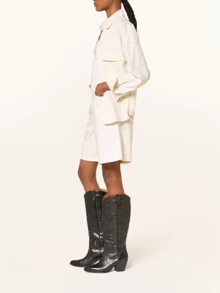 Wrstbhvr Džínové Bermudy Yumi off-white bílé