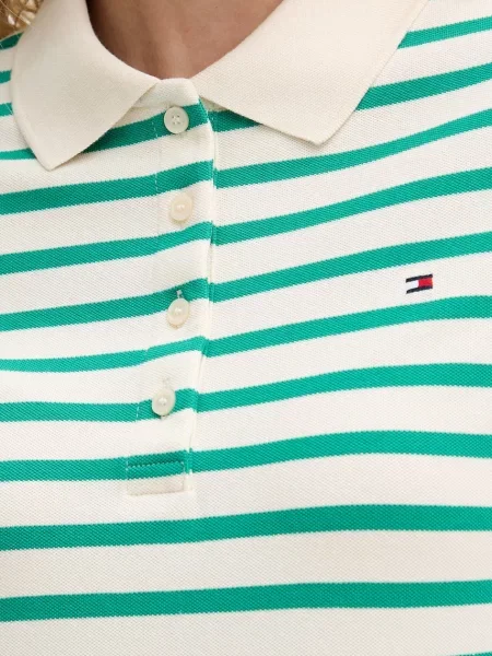 Tommy Hilfiger polo z bawełną zielona