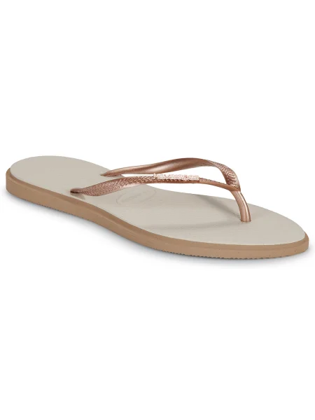 Pántos félcipő Havaianas bézs