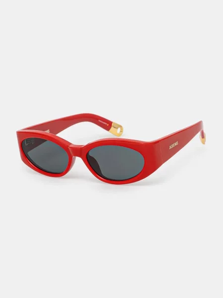 Jacquemus ochelari de soare OVALO rosu