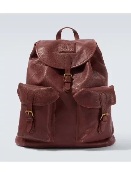 Usnjeni nahrbtnik Polo Ralph Lauren rjava