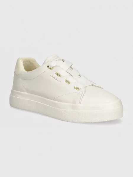 Kožené tenisky Gant bílé
