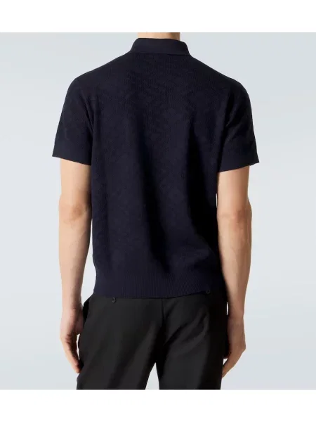 Polo Burberry de lână albastru