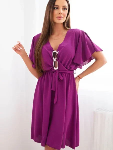 Rochie Kesi Włoski cu decolteu adânc violet