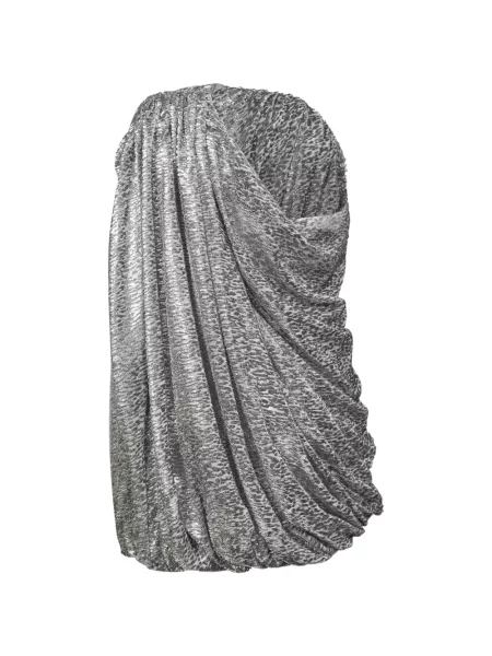 Rochie Stella Mccartney cu un umăr gol de costum argintiu