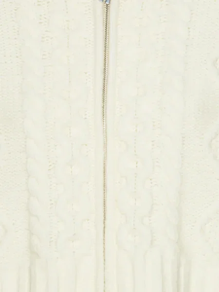 Cardigan Rotate Birger Christensen tricotate cu glugă alb