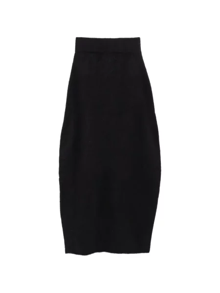 Fusta maxi Lauren Manoogian cu talie înaltă tricotate negru