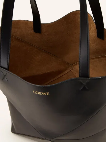 Loewe Shopper Puzzle Fold Tote Large černá