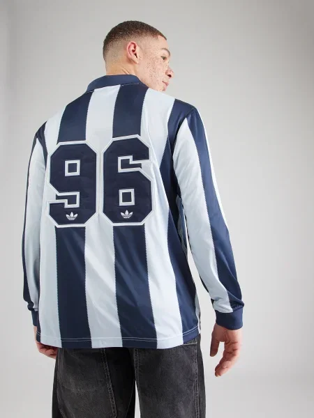 ADIDAS ORIGINALS Póló indigó / pasztellkék fehér