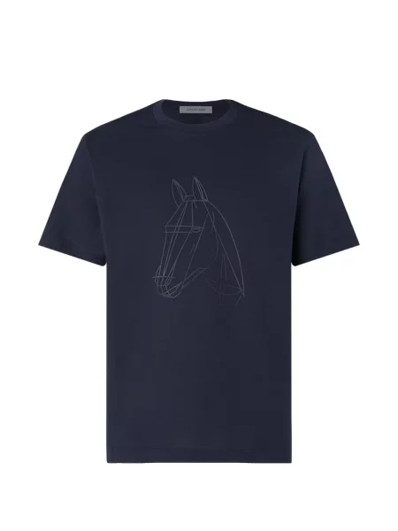 Tricou Corneliani cu imagine albastru