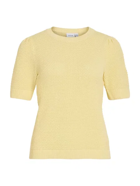 VILA Pulover VIDalo pastel galben