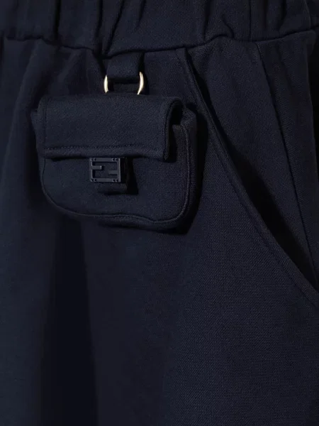 Fendi Spódnica Z Dżerseju blau granatowa