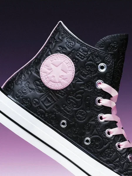 Converse x Hello Kitty Chuck 70 HI női bőr tornacipők fekete