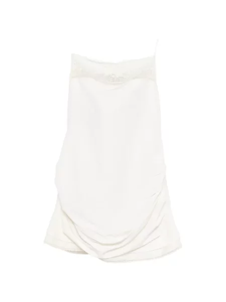 Rochie mini Magda Butrym din dantelă de costum alb