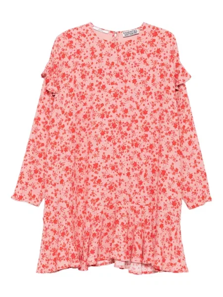 Rochie mini Essentiel Antwerp cu model floral cu imagine de costum roz