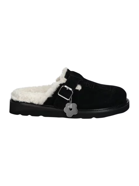 Klapki Kenzo zamszowe czarne